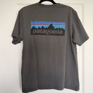 Patagonia Regular Fit P-6 Logo Responsibili-Tee Shirt in Gray size Medium